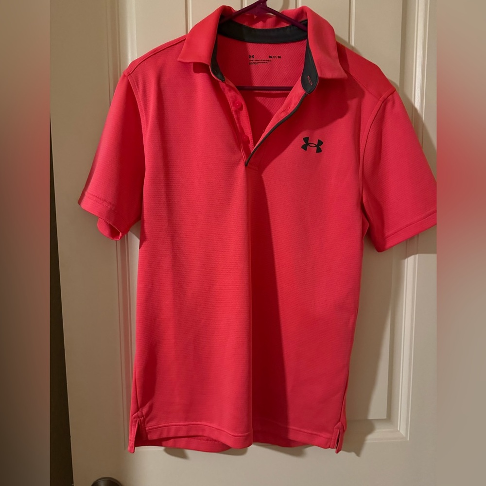 Men’s Under Armor Neon Pink Polo